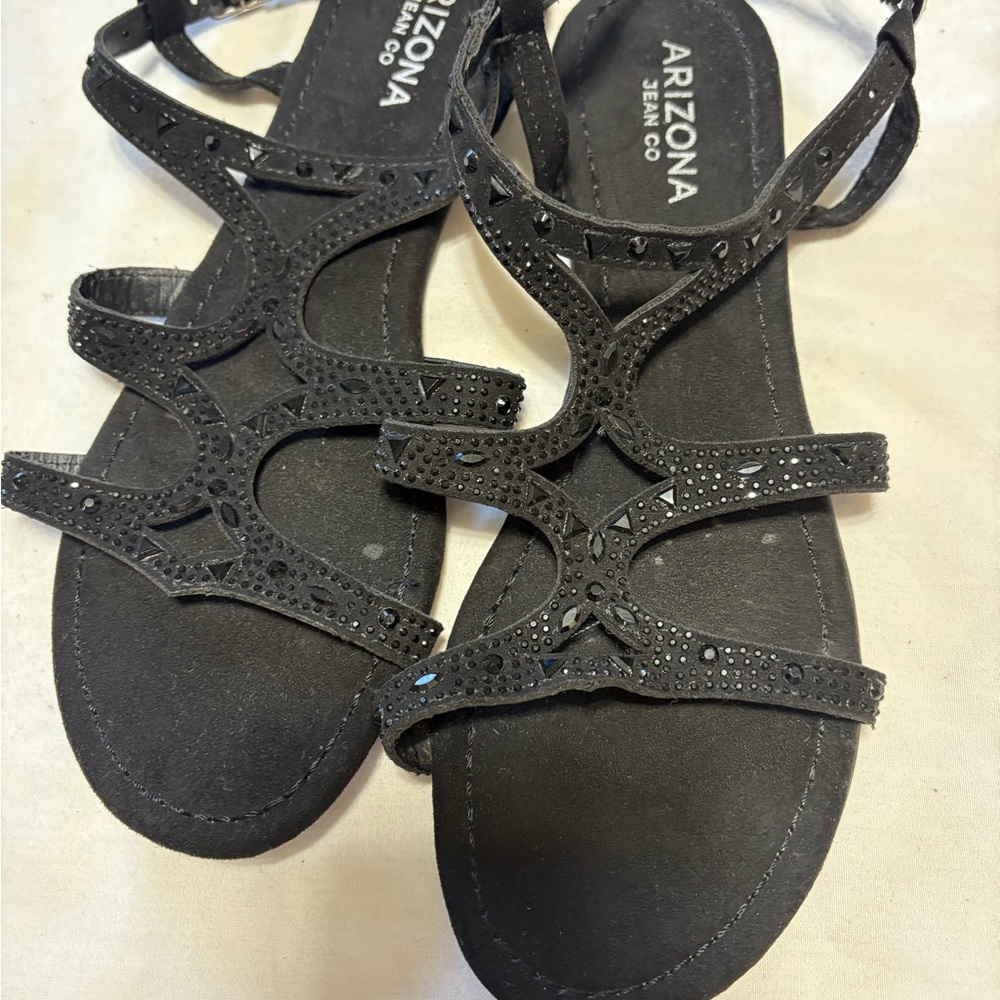 Black Strappy Sandals - Picture 3 of 5